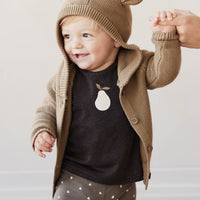 Pima Cotton Arnold Long Sleeve Top - Dark Chocolate Childrens Top from Jamie Kay USA