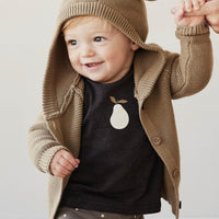 Pima Cotton Arnold Long Sleeve Top - Dark Chocolate Childrens Top from Jamie Kay USA