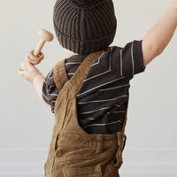 Pima Cotton Jason Tee - Easy Stripe Dark Chocolate/Woodsmoke Childrens Top from Jamie Kay USA