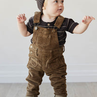 Pima Cotton Jason Tee - Easy Stripe Dark Chocolate/Woodsmoke Childrens Top from Jamie Kay USA