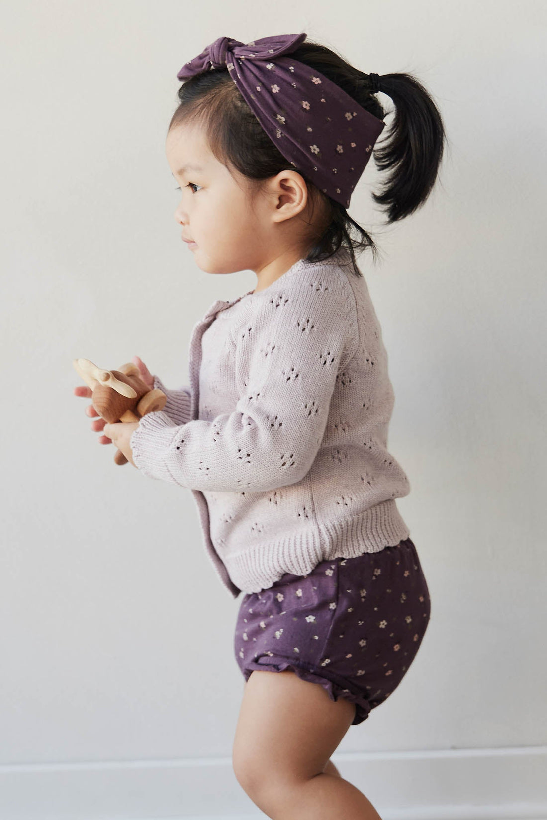 Organic Cotton Frill Bloomer - Goldie Huckleberry Sparse Childrens Bloomer from Jamie Kay USA