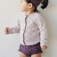 Organic Cotton Frill Bloomer - Goldie Huckleberry Sparse Childrens Bloomer from Jamie Kay USA