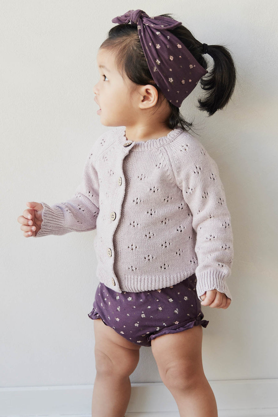 Organic Cotton Frill Bloomer - Goldie Huckleberry Sparse Childrens Bloomer from Jamie Kay USA