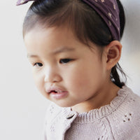 Organic Cotton Headband - Goldie Huckleberry Sparse Childrens Headband from Jamie Kay USA