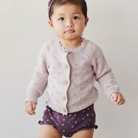 Organic Cotton Frill Bloomer - Goldie Huckleberry Sparse Childrens Bloomer from Jamie Kay USA