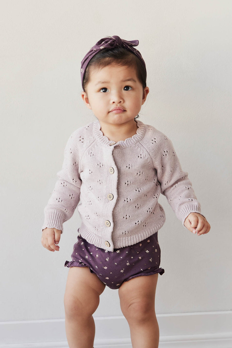 Organic Cotton Frill Bloomer - Goldie Huckleberry Sparse Childrens Bloomer from Jamie Kay USA