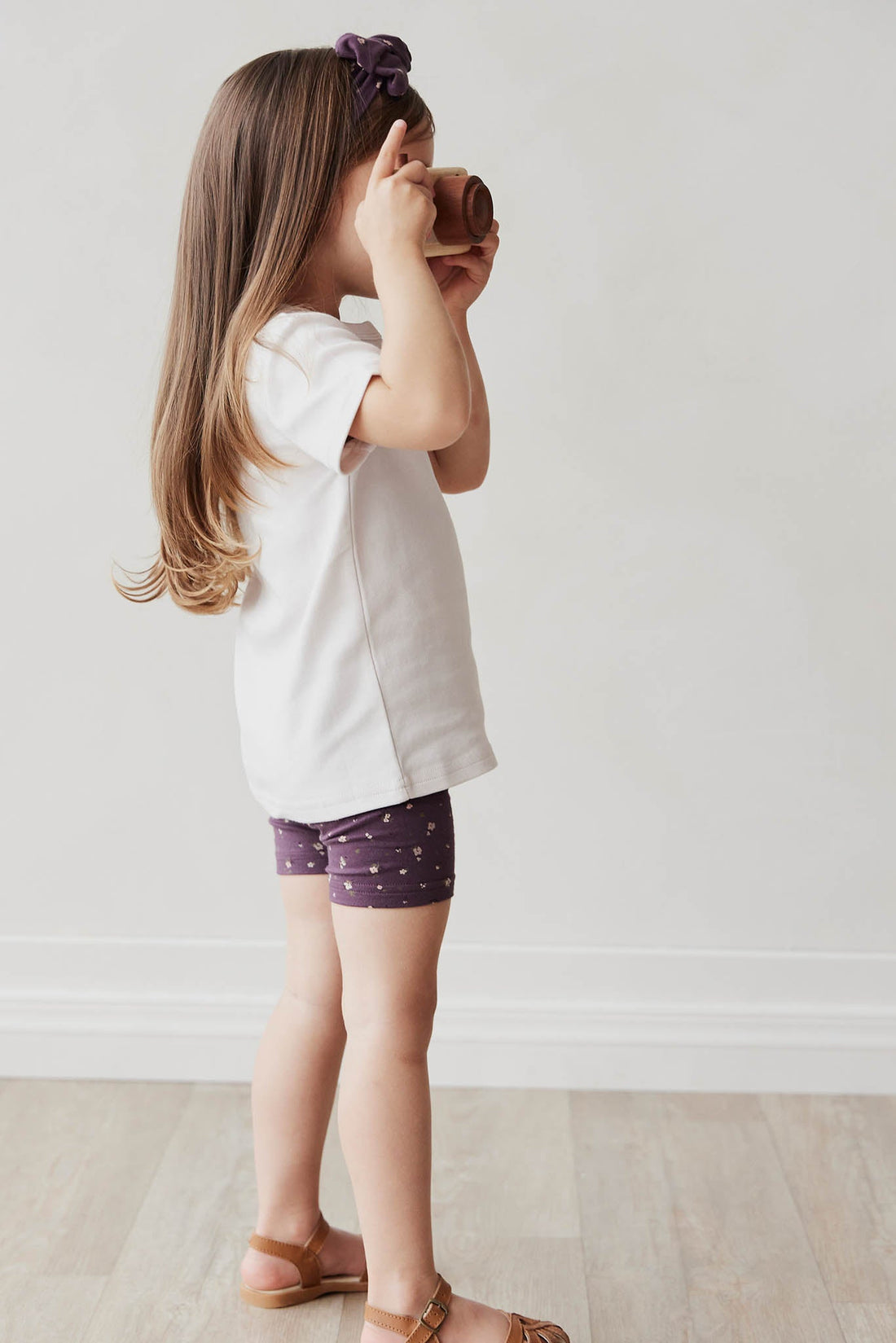 Organic Cotton Everyday Bike Short - Goldie Huckleberry Sparse Childrens Short from Jamie Kay USA