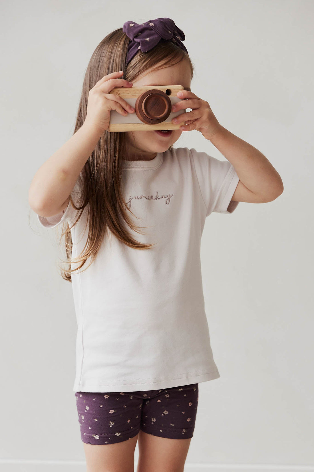 Pima Cotton Aude Oversized Tee - Luna Childrens Top from Jamie Kay USA