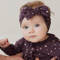 Organic Cotton Headband - Goldie Huckleberry Sparse Childrens Headband from Jamie Kay USA