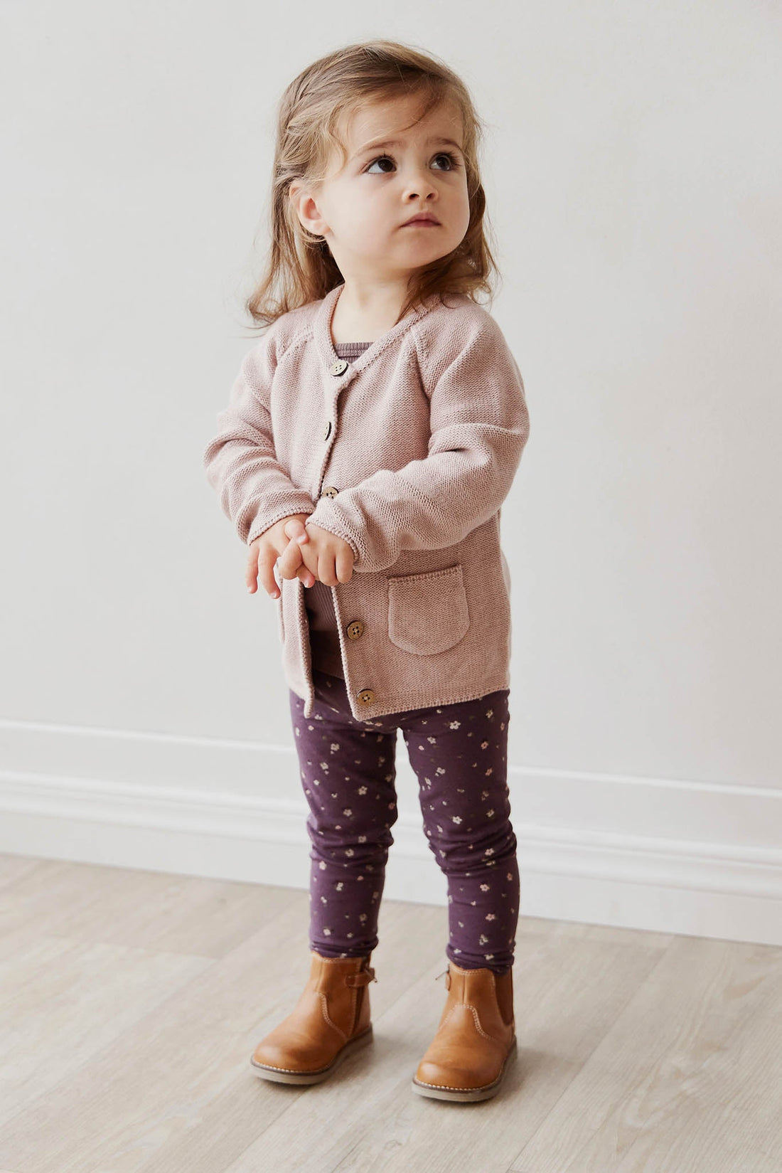 Organic Cotton Legging - Goldie Huckleberry Sparse Childrens Legging from Jamie Kay USA