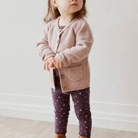 Organic Cotton Legging - Goldie Huckleberry Sparse Childrens Legging from Jamie Kay USA