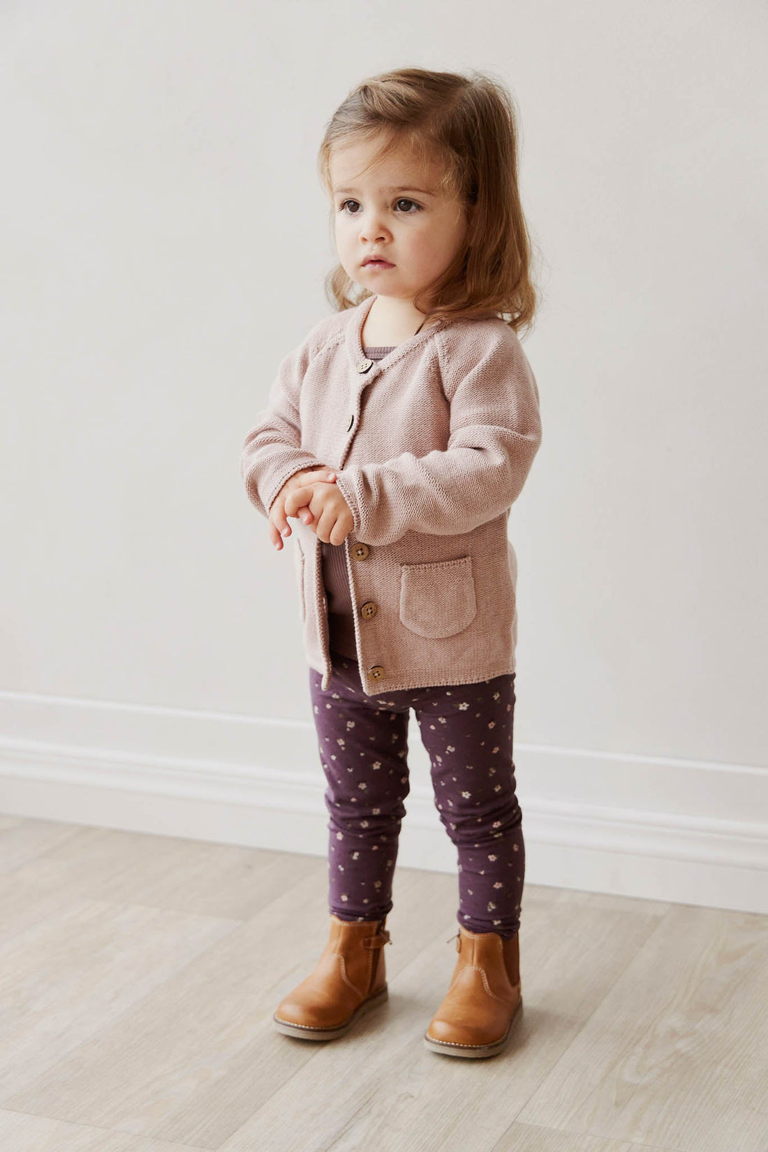 Organic Cotton Legging - Goldie Huckleberry Sparse Childrens Legging from Jamie Kay USA