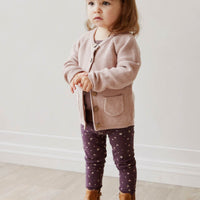 Organic Cotton Legging - Goldie Huckleberry Sparse Childrens Legging from Jamie Kay USA