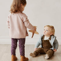 Organic Cotton Legging - Goldie Huckleberry Sparse Childrens Legging from Jamie Kay USA