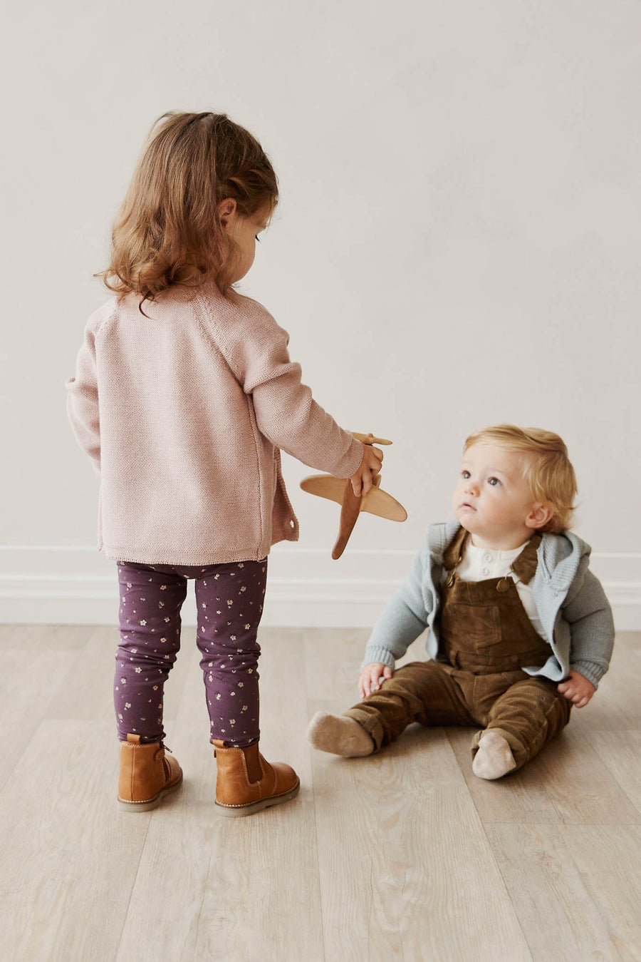 Organic Cotton Legging - Goldie Huckleberry Sparse Childrens Legging from Jamie Kay USA