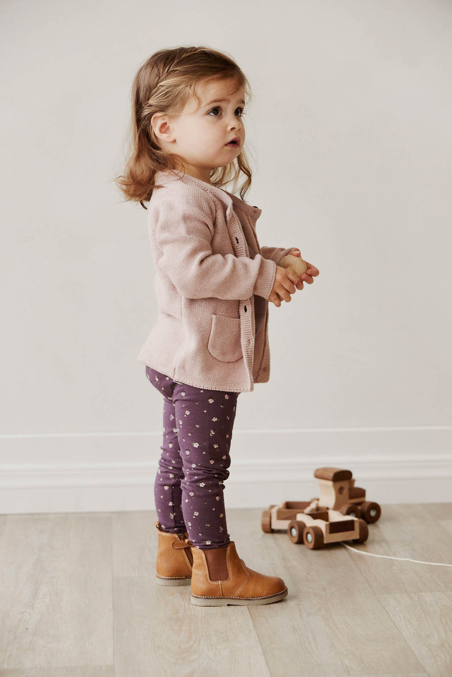 Organic Cotton Legging - Goldie Huckleberry Sparse Childrens Legging from Jamie Kay USA