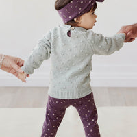 Organic Cotton Legging - Goldie Huckleberry Sparse Childrens Legging from Jamie Kay USA