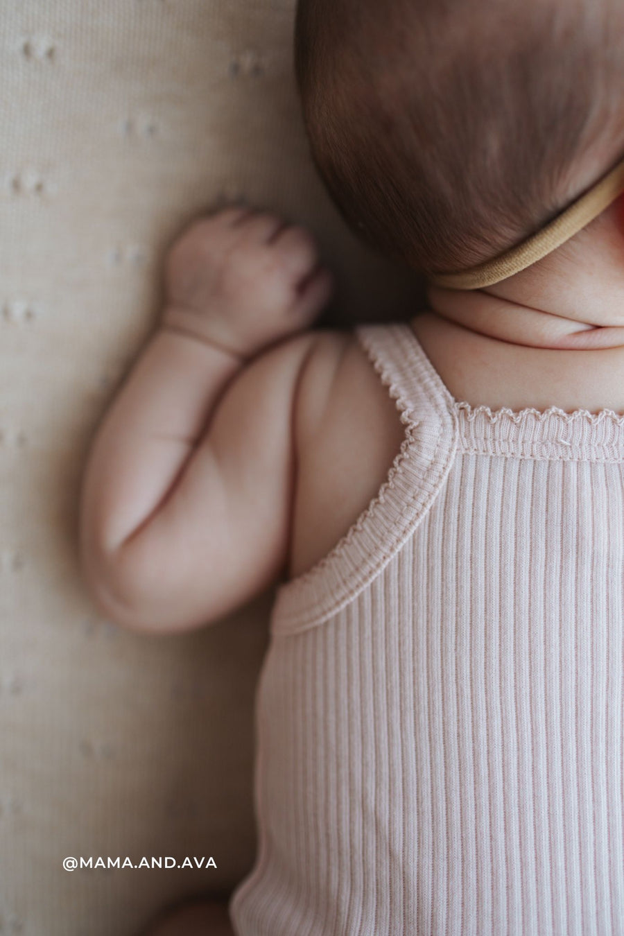 Organic Cotton Modal Singlet Bodysuit - Dainty Pink Childrens Bodysuit from Jamie Kay USA