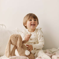 Organic Cotton Fine Rib Kayln Long Sleeve Pyjama Set - Clover Fields Childrens Pyjama from Jamie Kay USA