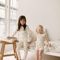 Organic Cotton Fine Rib Kayln Long Sleeve Pyjama Set - Little Fawn Childrens Pyjama from Jamie Kay USA