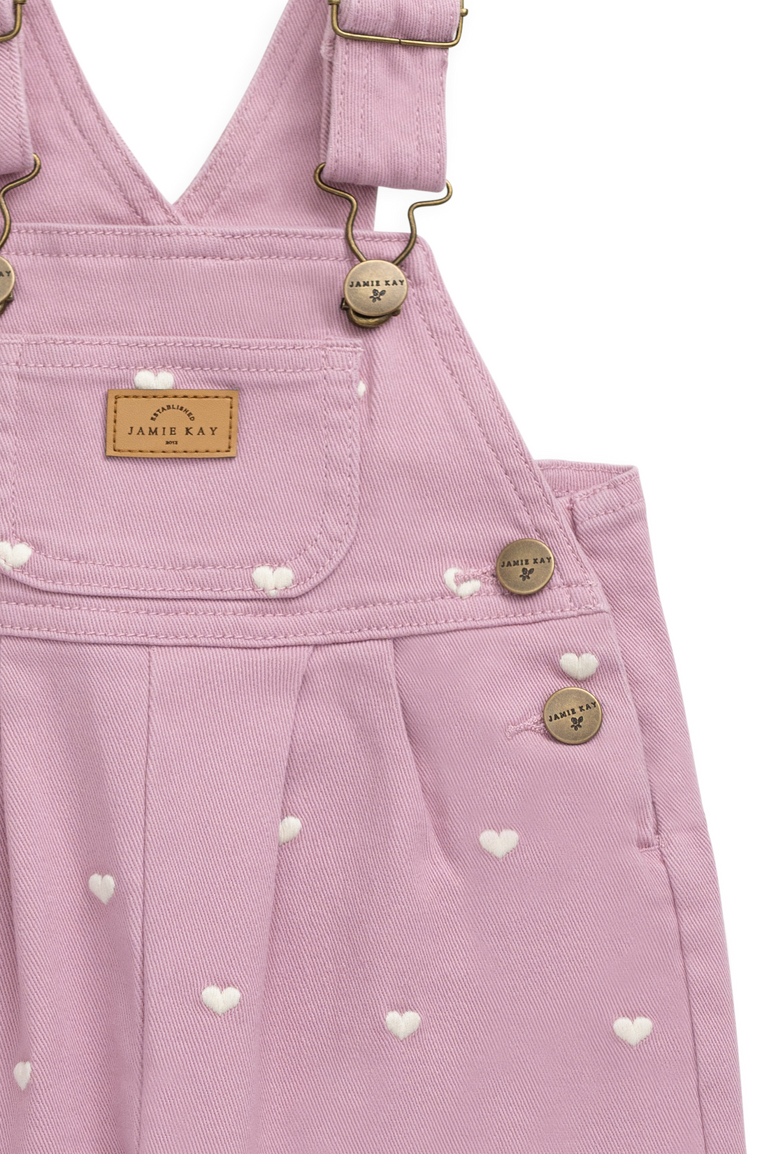 Blair Overall - Petite Heart Orchid Childrens Overall from Jamie Kay USA