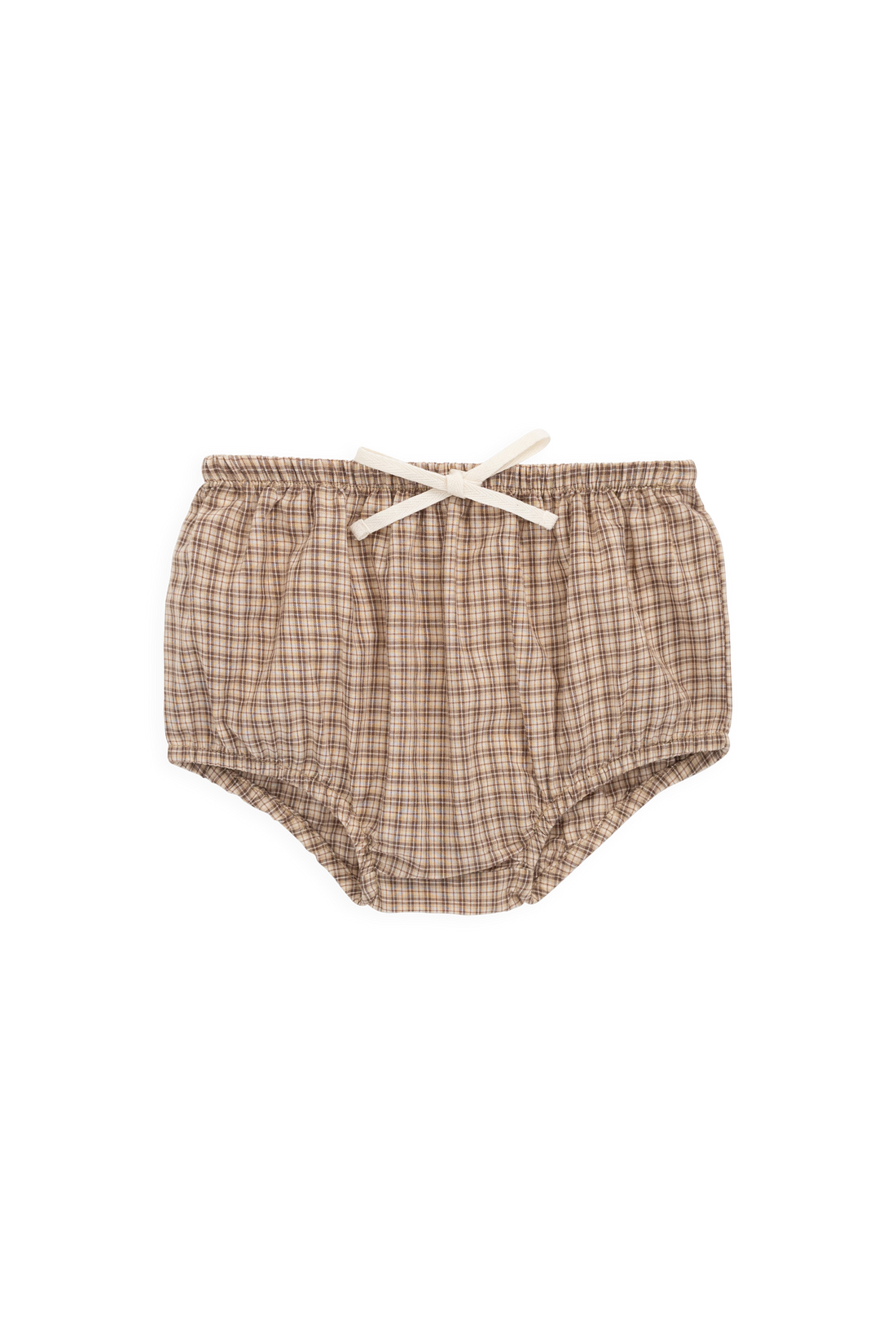 Organic Cotton Gabriel Bloomer - Cabin Check Cocoa Childrens Bloomer from Jamie Kay USA