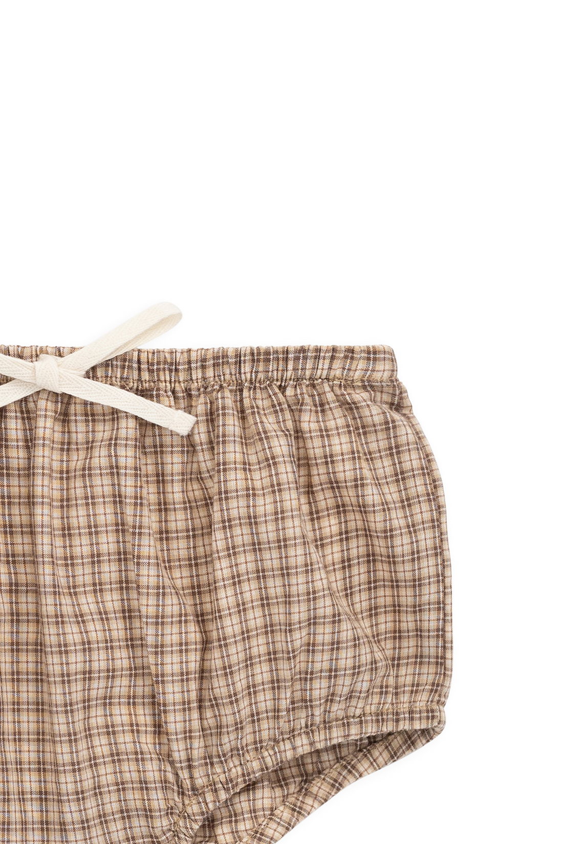 Organic Cotton Gabriel Bloomer - Cabin Check Cocoa Childrens Bloomer from Jamie Kay USA