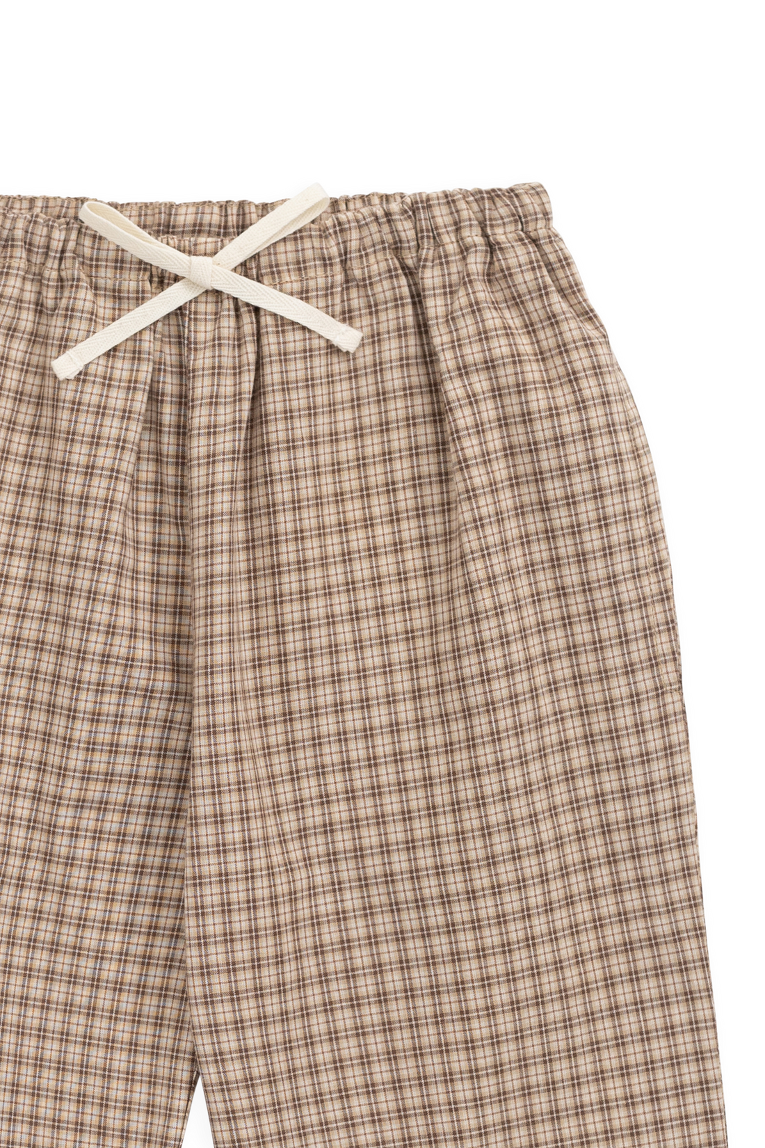 Organic Cotton Kenji Pant - Cabin Check Cocoa Childrens Pant from Jamie Kay USA