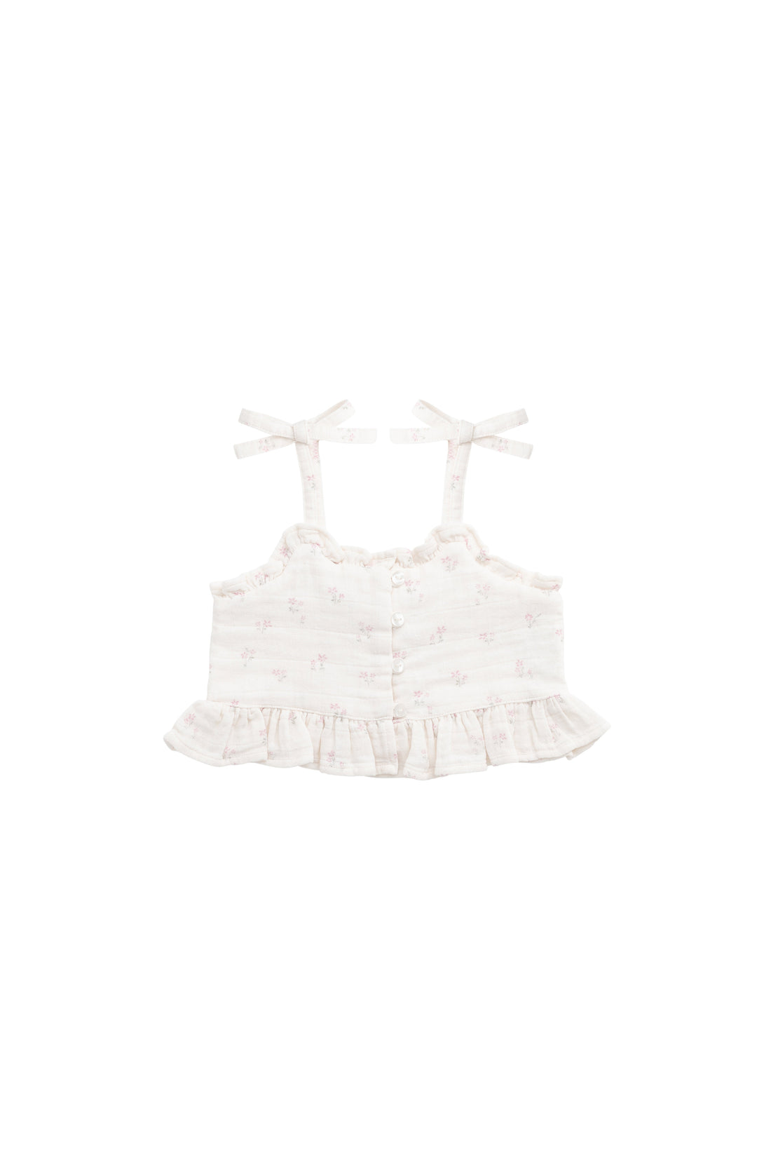 Organic Cotton Muslin Mirabel Top - Pauline Pink Childrens Top from Jamie Kay USA