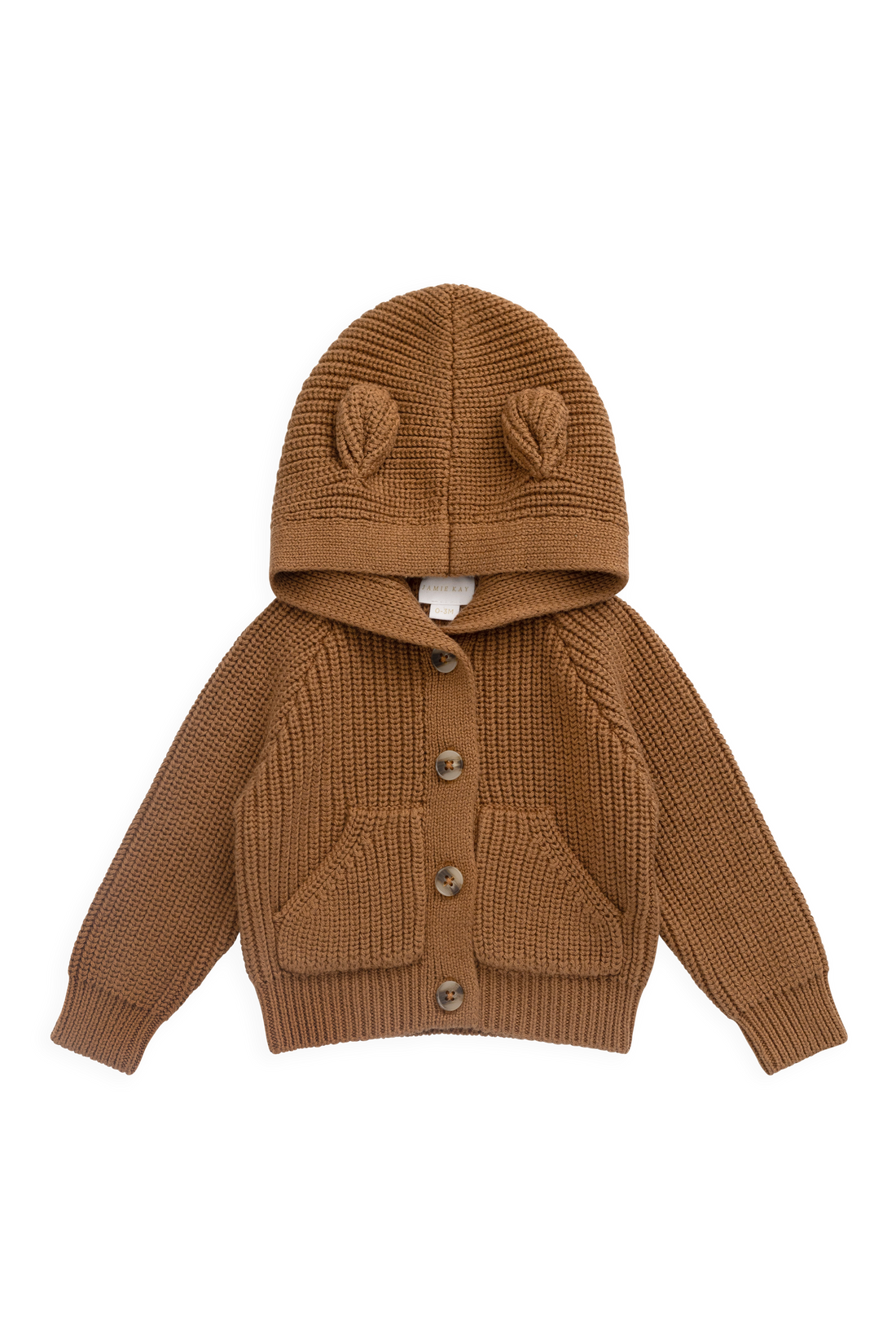 Bear Cardigan - Butterscotch Childrens Cardigan from Jamie Kay USA