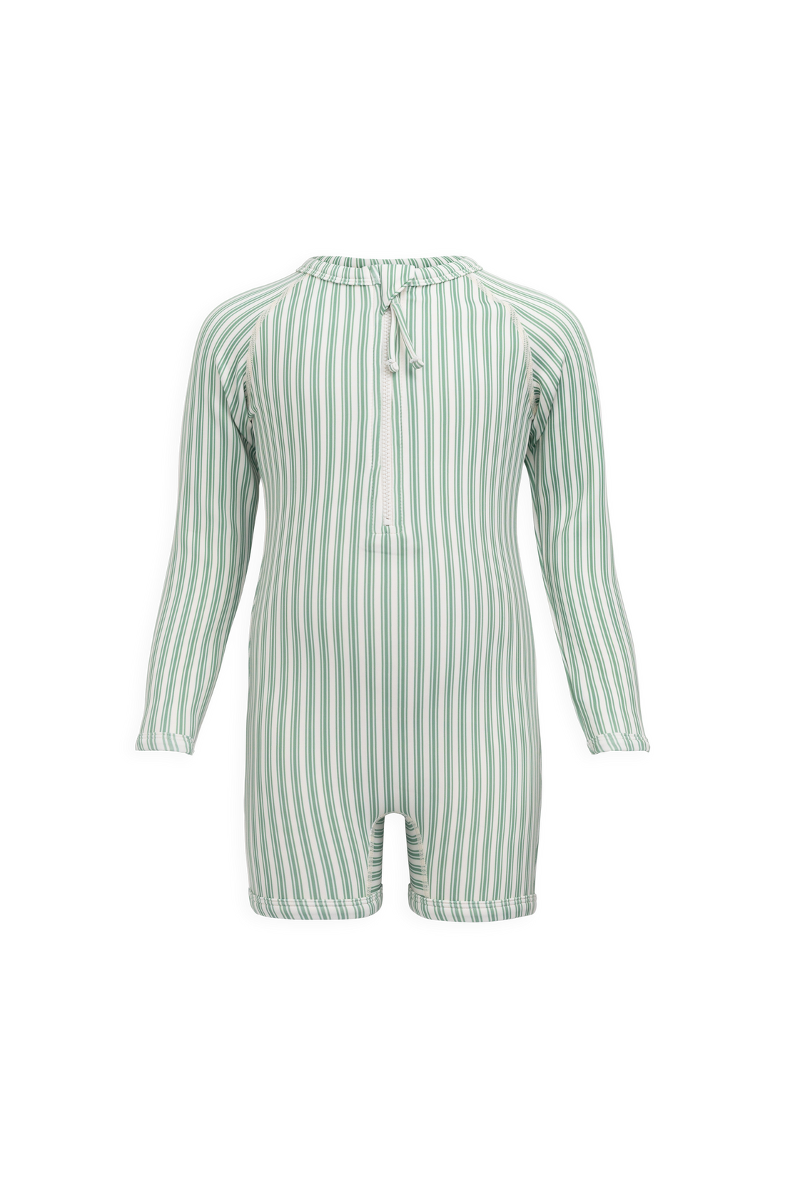 Florian Zip Swimsuit - Variegated Stripe Snow Pea Childrens Swimwear from Jamie Kay USA