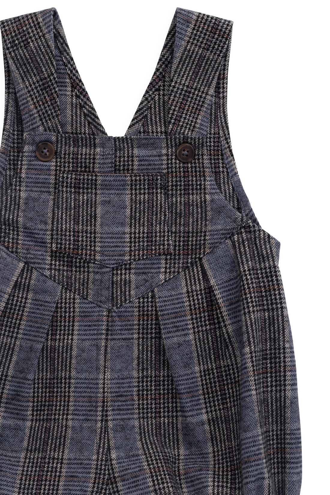Ira Playsuit - Checked Cotton Childrens Playsuit from Jamie Kay USA