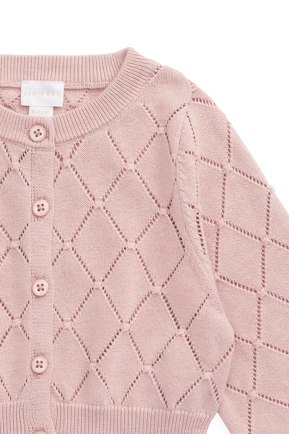 Lilah Cardigan - Shell Pink Childrens Cardigan from Jamie Kay USA