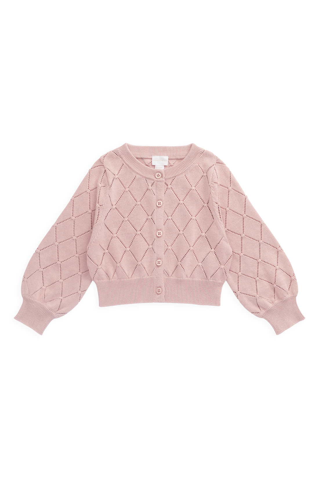 Lilah Cardigan - Shell Pink Childrens Cardigan from Jamie Kay USA
