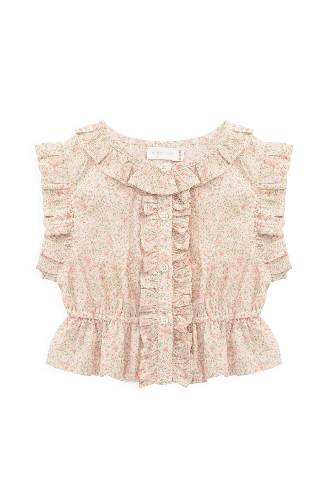 Organic Cotton Calianna Top - Flora Pink Childrens Top from Jamie Kay USA