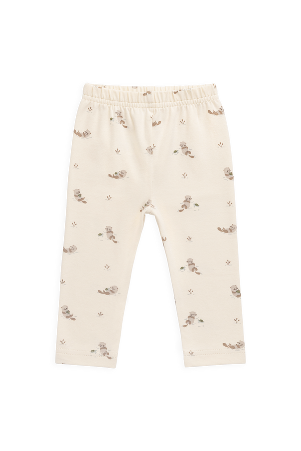 Organic Cotton Everyday Legging - Otter Buddies Tofu Childrens Legging from Jamie Kay USA