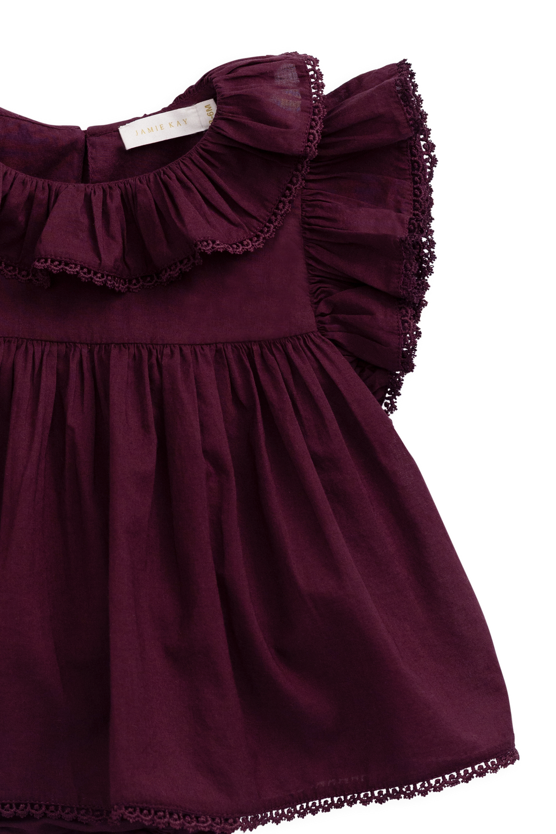 Organic Cotton Frannie Playsuit - Fig Childrens Playsuit from Jamie Kay USA