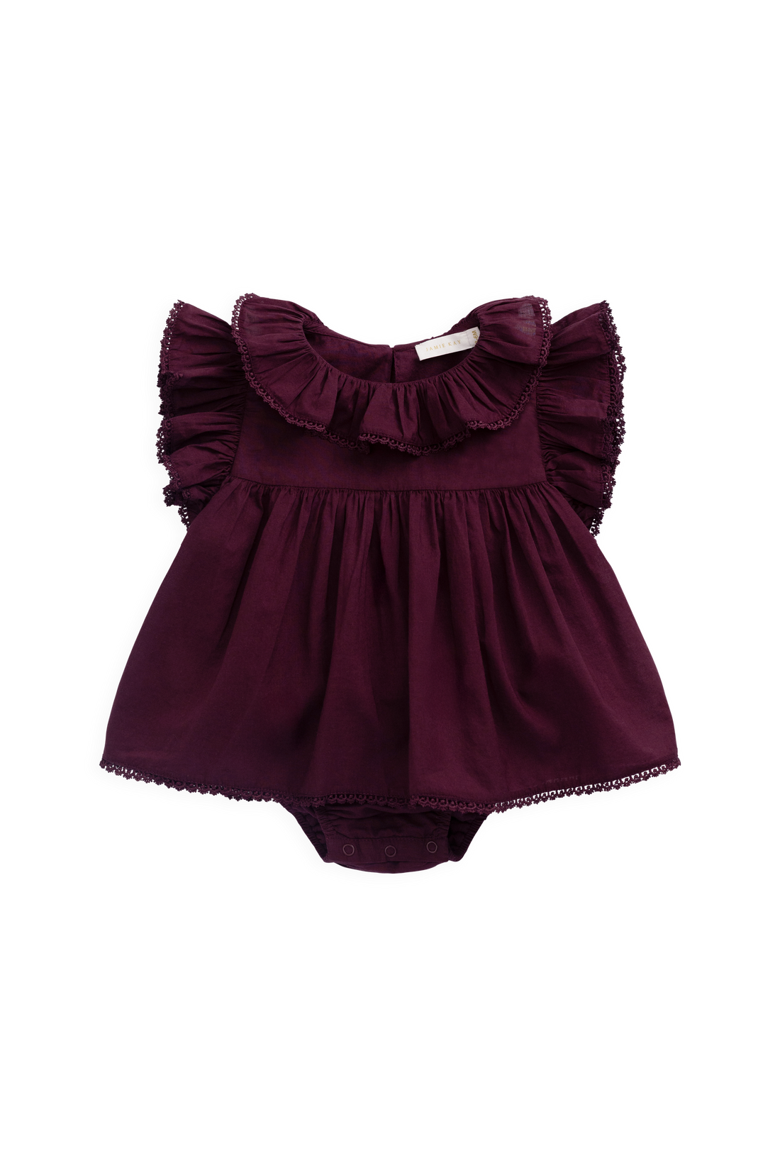 Organic Cotton Frannie Playsuit - Fig Childrens Playsuit from Jamie Kay USA