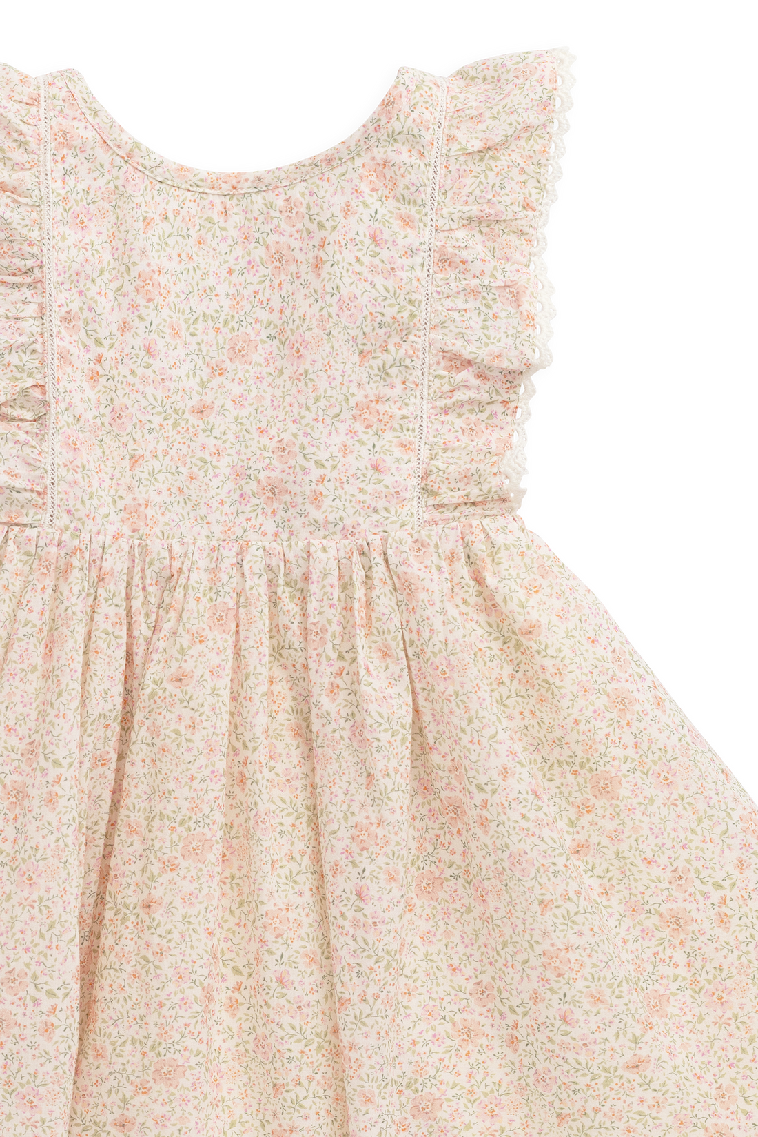 Organic Cotton Helene Dress - Flora Pink Childrens Dress from Jamie Kay USA