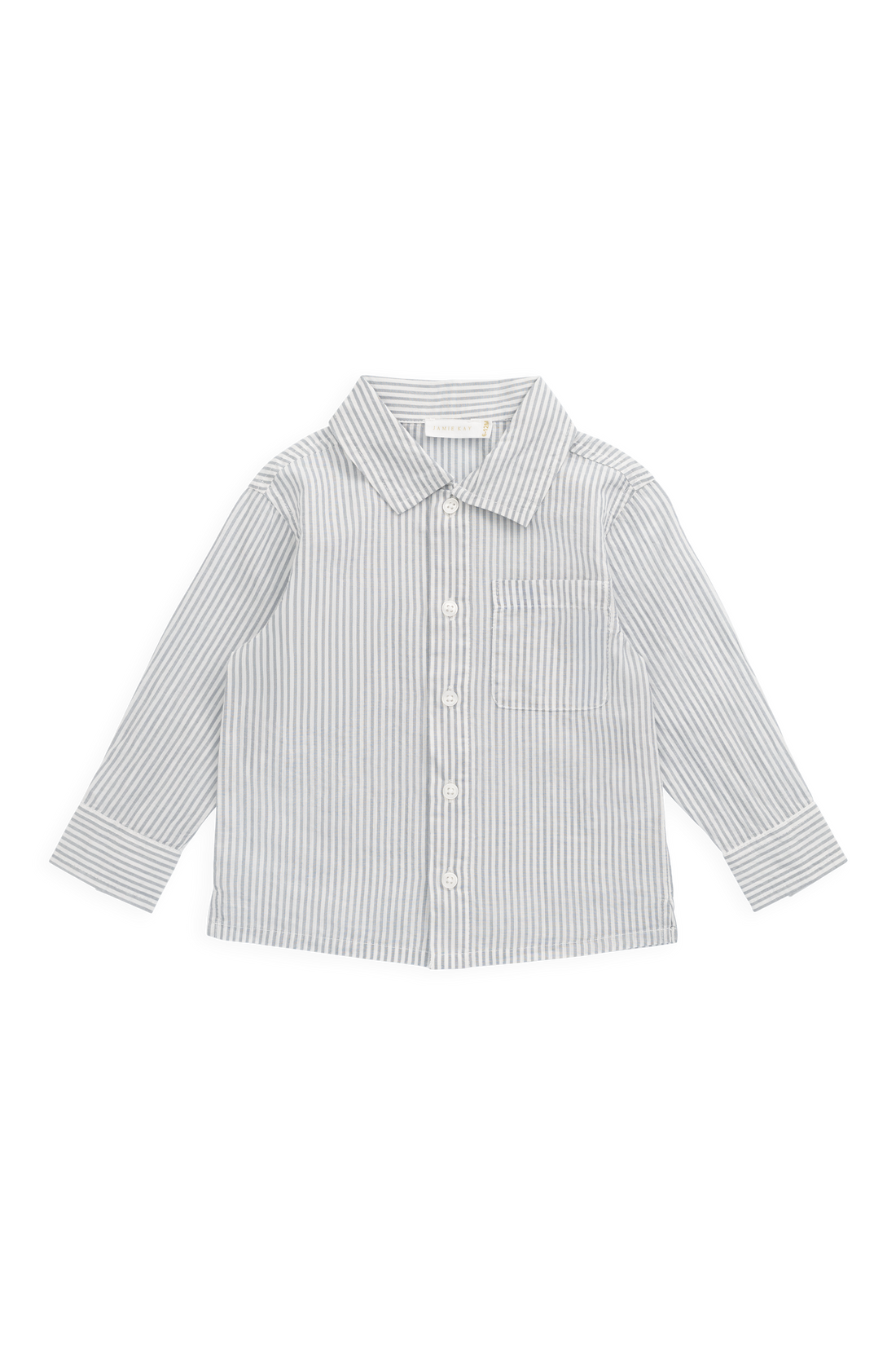 Organic Cotton Isaiah Shirt - Harbour Stripe Childrens Top from Jamie Kay USA