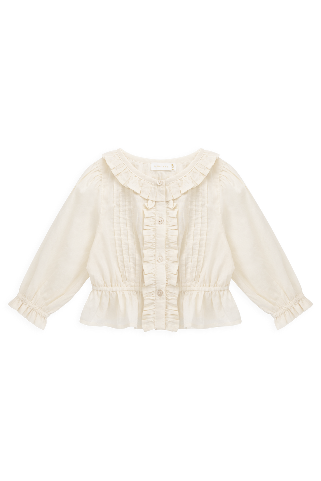 Organic Cotton Maylah Blouse - Vanilla Childrens Top from Jamie Kay USA