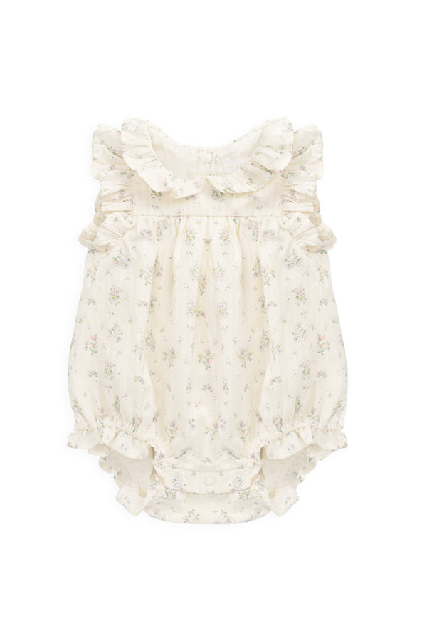 Organic Cotton Miley Playsuit - Justine Orchid Childrens Playsuit from Jamie Kay USA