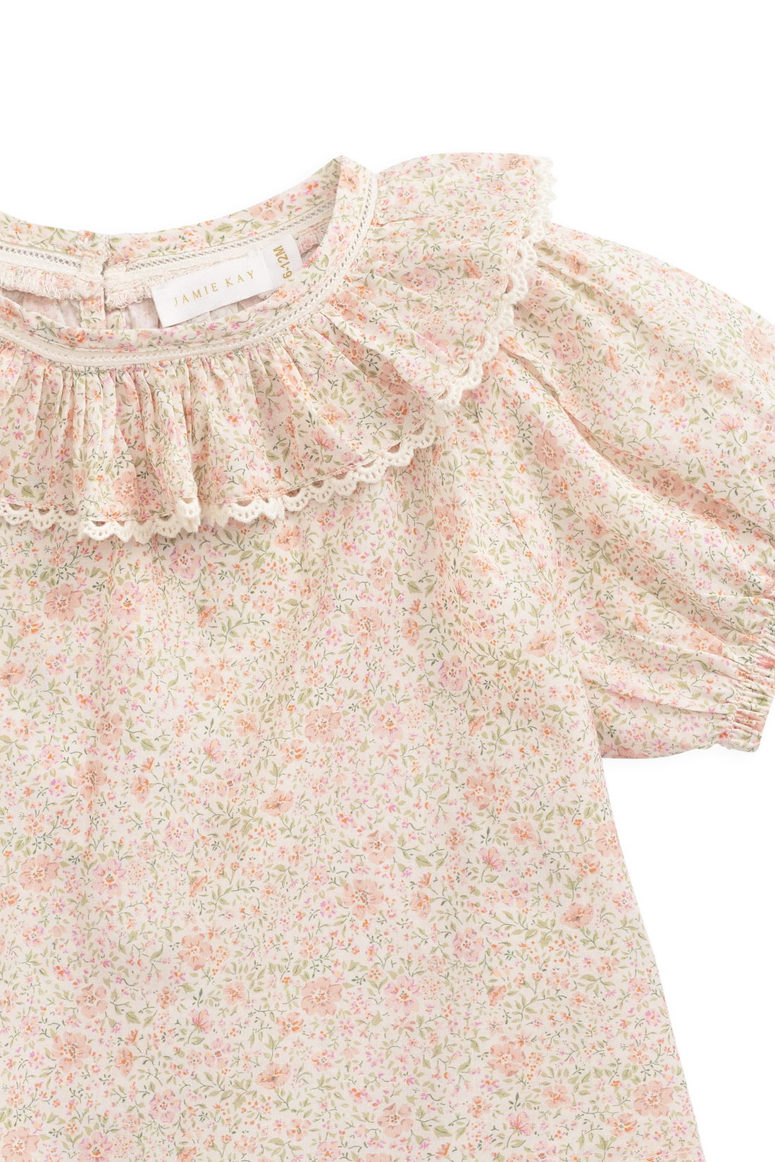 Organic Cotton Misty Top - Flora Pink Childrens Top from Jamie Kay USA