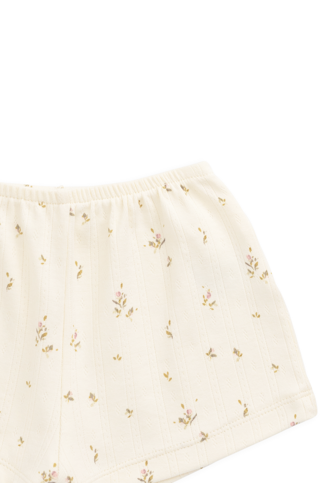 Organic Cotton Pointelle Anais Short - Dina Antique Childrens Shorts from Jamie Kay USA