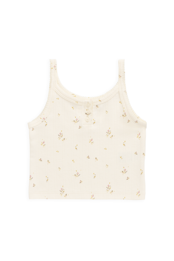 Organic Cotton Pointelle Anais Singlet - Dina Antique Childrens Singlet from Jamie Kay USA