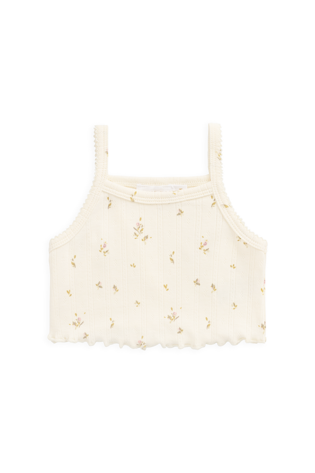 Organic Cotton Pointelle Bebe Singlet - Dina Antique Childrens Singlet from Jamie Kay USA