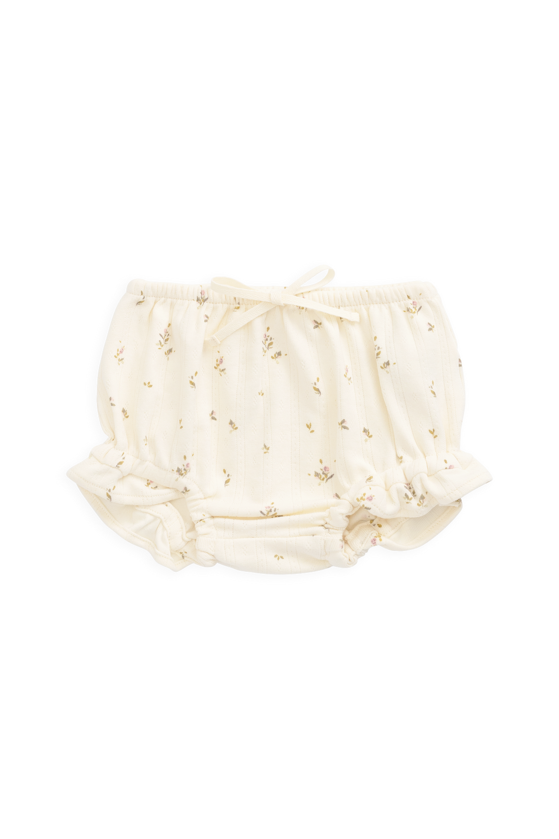Organic Cotton Pointelle Frill Bloomer - Dina Antique Childrens Bloomer from Jamie Kay USA