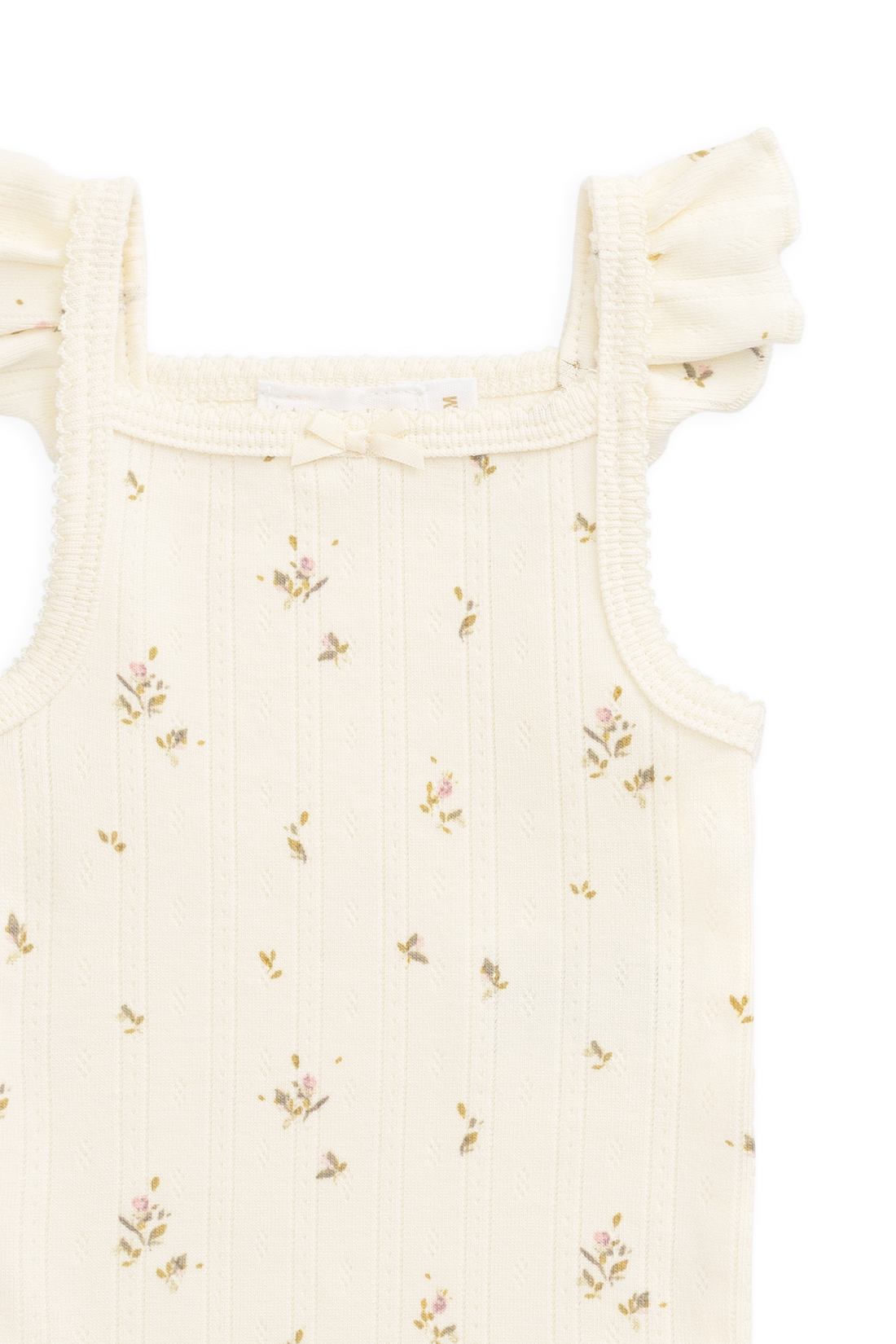Organic Cotton Pointelle Zoella Bodysuit - Dina Antique Childrens Bodysuit from Jamie Kay USA