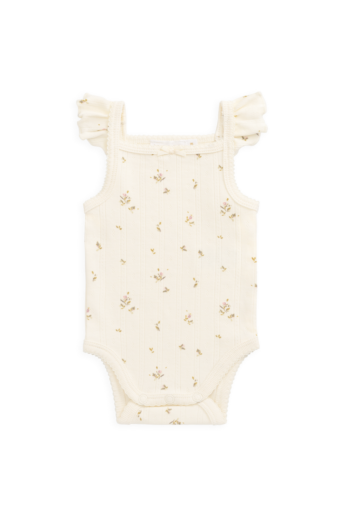 Organic Cotton Pointelle Zoella Bodysuit - Dina Antique Childrens Bodysuit from Jamie Kay USA