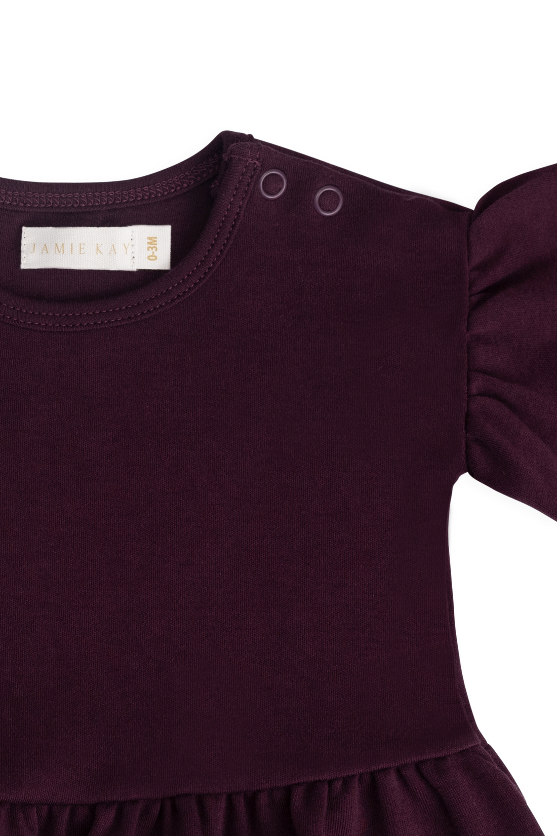 Pima Cotton Courtney Ruffle Top - Fig Childrens Top from Jamie Kay USA
